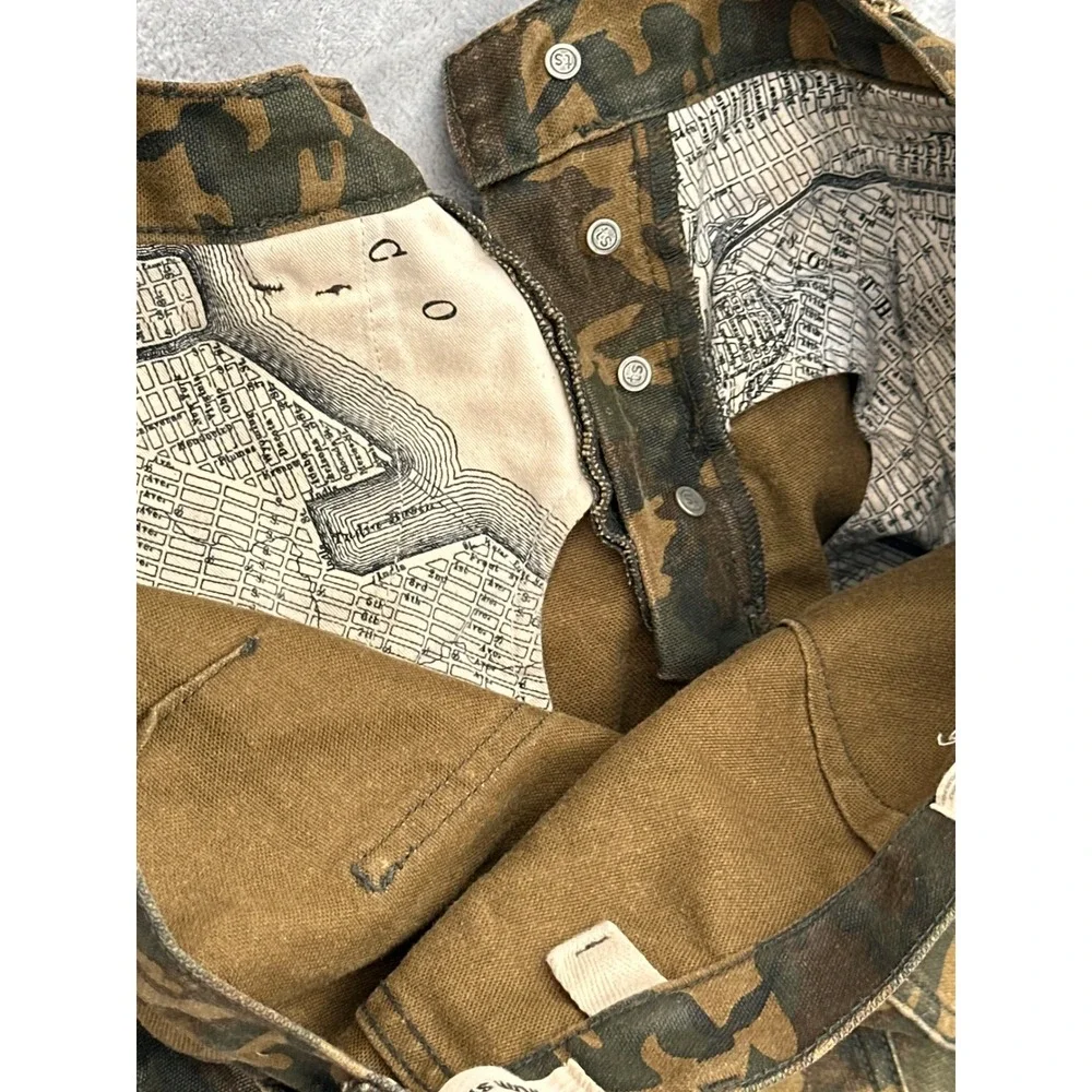 Taylor Stitch Chore Pants Mens 32x26 Camo Boss Duck Double Knee Workwear